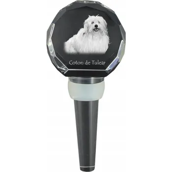 Coton de Tulear zátka na láhev s fotografií, zátka na víno se psem
