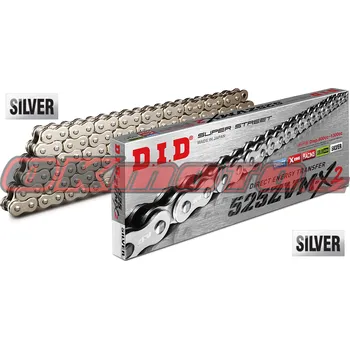Řetězová sada pro motocykl D.I.D (Japonsko) Řetěz DID 525ZVM-X2 SILVER - X-ring - 112 článků