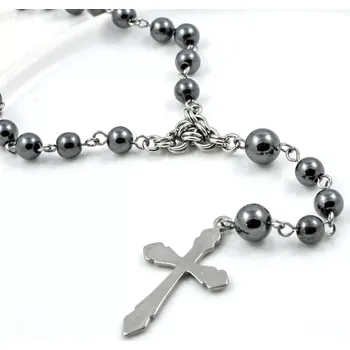 Náhrdelník Růženec s hematitem