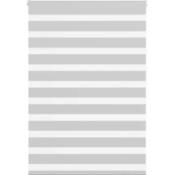 Roleta vidaXL Zebra roleta 115x100 cm šířka látky 110,9 cm polyester [4014212] Barva: světle šedá