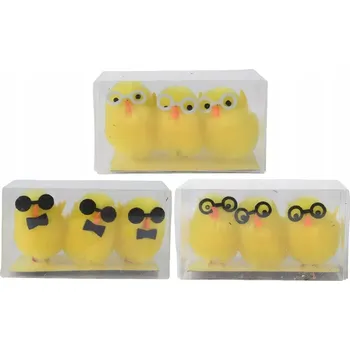 Velikonoční dekorace Velikonoční kuřátka žlutá - 3 ks, Agent Nerd na Velikonoce