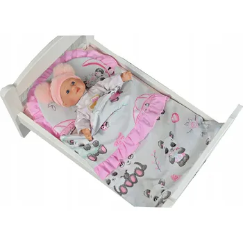 Povlečení POVLEČENÍ DO KOČÁRKU PRO PANENKY BAVLNA PEŘINKA POLŠTÁŘEK DO POSTÝLKY VOLÁNKY vícebarevná