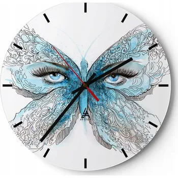 Hodiny Nástěnné hodiny do kuchyně 30x30 Abstrakce Skleněné hodiny do obýváku Tiché