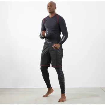 Pánské kraťasy OUTSHOCK Kraťasy na MMA / grappling 500 L VÍNOVÁ|ČERNÁ|ČERVENÁ