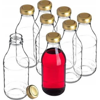 Láhev LÁHVE NA ŠŤÁVU SKLENĚNÉ ŠŤÁVY 0,33L SE ŠROUBOVACÍM UZÁVĚREM LÁHEV LIKÉRY KOMPLET 8ks