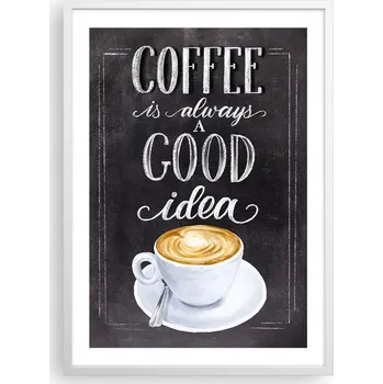 Obraz Plakát v bílém rámu do obývacího pokoje ložnice 50x70 nápis moderní obraz