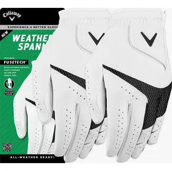 Rukavice Callaway W rukavice Weather Spann 25 2 Pack bílo černá: Dámské LH M