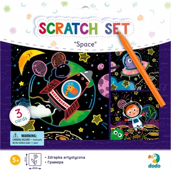 Obraz Umělecká stírací karta Vesmír – Obrázky pro děti, technika scratch