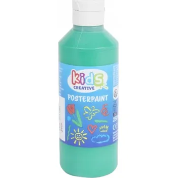 Vodová barva Barva barva v lahvičce 250 ml, zelená, školní, Kids Creative