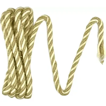 Stuha Provázek dekorační KORDEL MARITIM natur 7mm x 2m (14,50Kč/m) (Provázek dekorační, atlasový, kroucený, hnědo-krémový)