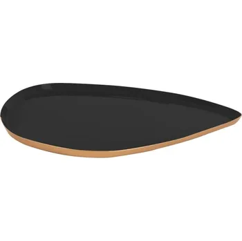 PODNOS NA PARFÉM KOSMETIKU KOVOVÝ PODNOS ČERNÝ 26 x 29,5 cm