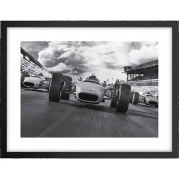Obraz Obraz plakát v černém rámu do obýváku 40x30 Formule 1 foto na zeď