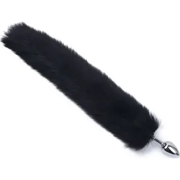 Anální kolík IGNITE Anální kolík s liščím ohonem černý S + Doprava zdarma