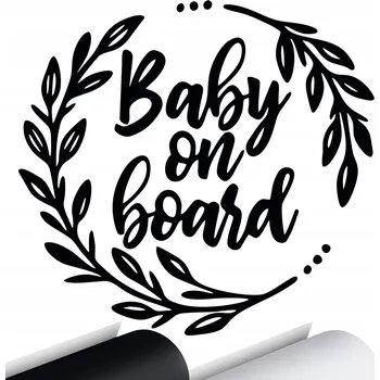 Samolepicí dekorace na vozidlo SAMOLEPKA na auto BABY ON BOARD 15x15