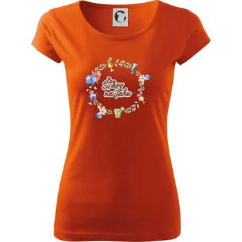 Dámské tričko Šťávy na tahu - Dámské triko Pure - XS ( Oranžová )