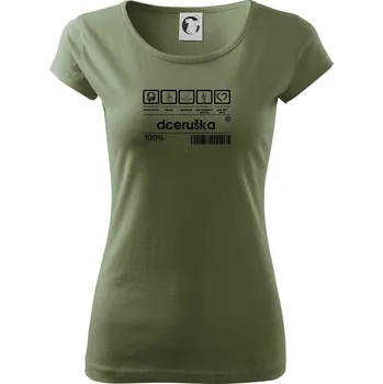 Dámské oblečení Čárový kód - Dceruška - Dámské triko Pure - 2XL ( Khaki )