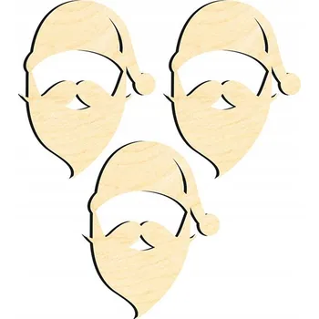 Obraz OZDOBY ŚWIĄTECZNE CHOINKOWE DREWNIANE Z54 3 ks