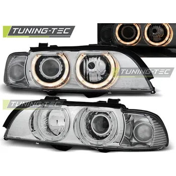 Přední světlomet BMW E39 09.95-06.03 Angel Eyes D2S/H7 Chrome (LPBM06)