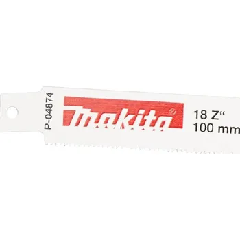 Pilový plátek Makita Příslušenství - Sada pilových plátků na kov 18 TPI, délka 100 mm, 5 ks P-04874