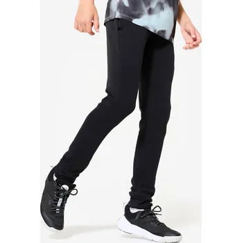 Dětská móda DOMYOS Dětské bavlněné tepláky 7 LET ČERNÁ