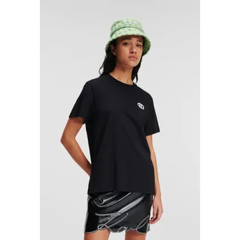 Dámské tričko TRIČKO KARL LAGERFELD KL LOGO RELAXED T-SHIRT BLACK