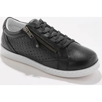 Dámské tenisky Kožené tenisky se zipem černá 36