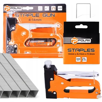 Sponkovačka TAKER Ruční čalounická sponkovačka 4-14 mm KOVOVÁ + 3000x Sponky 14 mm Náplň