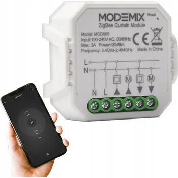 Centrální jednotka pro chytrou domácnost Řídicí jednotka Modemix ZigBee modul pro ovládání závěsů ZigBee