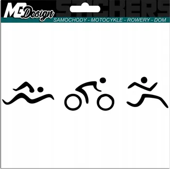 Samolepicí dekorace na vozidlo NÁLEPKA na auto TRIATLON 16x4 cm