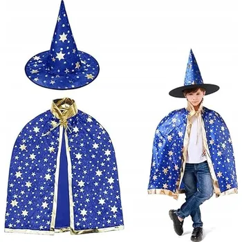 Karnevalový kostým Kostým PŘEVLEK NA HALLOWEEN PLÁŠŤ ČARODĚJNICE vel. univerzální