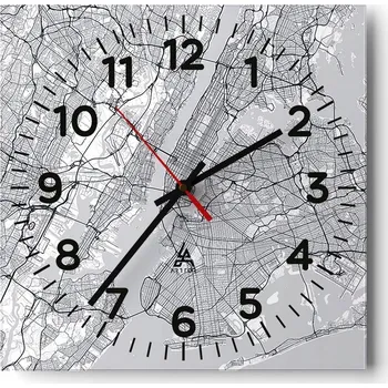 Hodiny Kuchyňské nástěnné hodiny 30x30 Jork Skleněné hodiny do obýváku Moderní Tiché