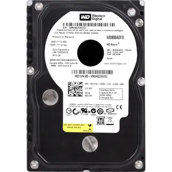 Interní pevný disk WD Raptor 80GB 10K 16MB SATA II 3.5" WD800ADFS