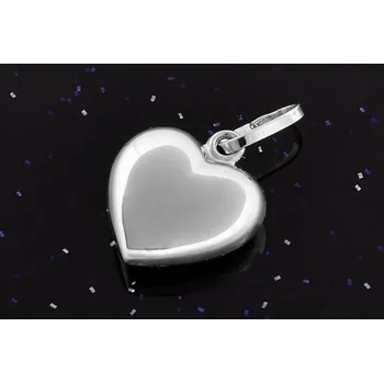 Přívěsek Zlatý přívěsek srdce bílé P045, Au 585/1000 14kt, 0,50g (14kt,váha:0,50g)