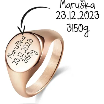 Prsten Šperky4U Personalizovaný ocelový prsten - velikost 60 - OPR310RD-60