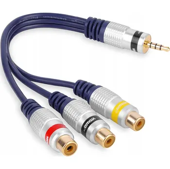 Audio kabel Adaptér t-rozdělovač Vitalco JP640 jack 3,5 mm - 3 x RCA zásuvka