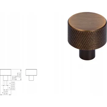 Nábytkové kování Nábytková úchytka SIRO 2464-24ZN79 staromosaz kartáčovaný