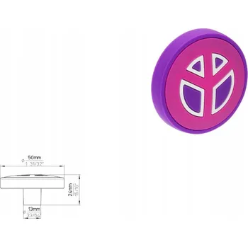 Nábytkové kování Nábytková úchytka SIRO H235-50RU44 fialová/růžová