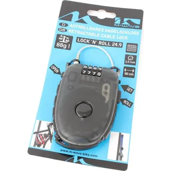 Visací zámek MESSINGSCHLAGER Kabelový zámek M-WAVE ČERNÁ