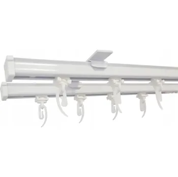 Garnýž HLINÍKOVÁ LIŠTA Garnýž stropní dvojitý 150 cm