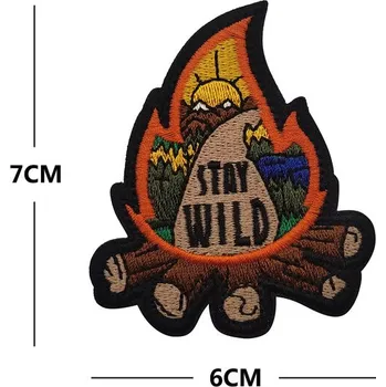 Nášivka WARAGOD Vyšívaná nášivka Happy Camper 08