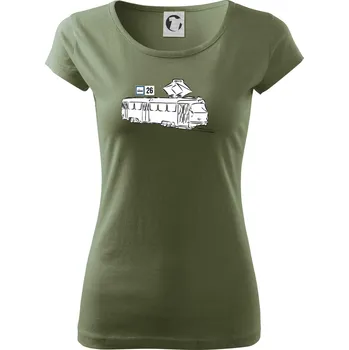 Tramvaj číslo 26 - Dámské triko Pure - XS ( Khaki )