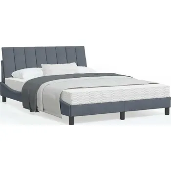 Postel vidaXL Postel s matrací Hanko 120 x 200 cm samet [3208589] Barva: Tmavě šedá