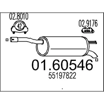 Auto-moto Zadní tlumič výfuku MTS 01.60546