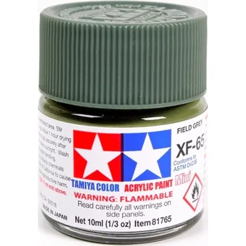 MODELÁŘSKÁ BARVA ŠEDÁ MATNÁ TAMIYA 10ml XF-65 FIELD GREY (MATNÁ)