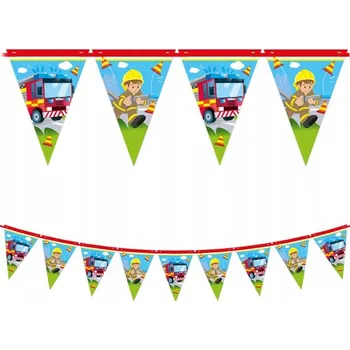 NAROZENINOVÁ GIRLANDA HASIČ HASIČSKÝ VŮZ BANNER