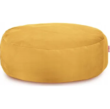 Taburet Hořčicová Podnožka Puf Plyš