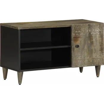 Televizní stolek vidaXL TV Cabinet světle šedá 80x31,5x46 cm masivní mangovníkové dřevo [4017807]