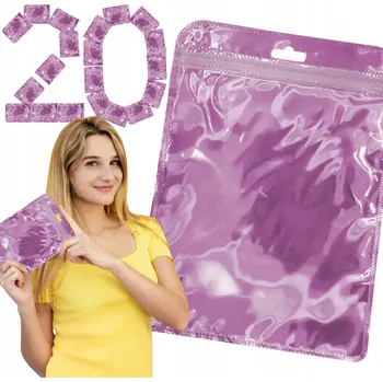 Sáček na potraviny Sada: 20x malý zip sáček se strunovým uzávěrem 16 cm x 22 cm, barevný, pevný