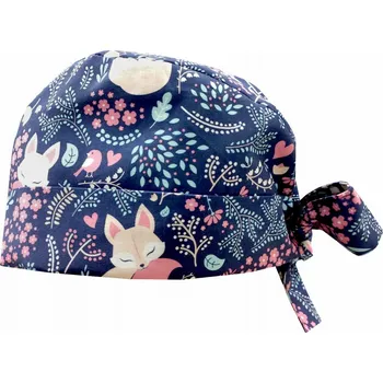 Čepice Zdravotnická čepice Medizal Fashion na zavazování - lišky