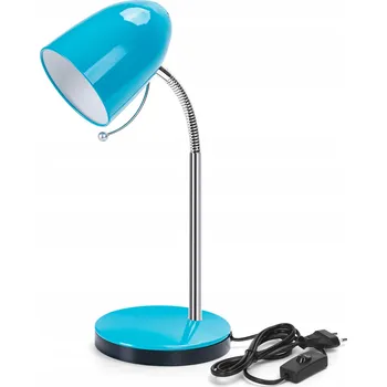 Lampička MODRÁ NASTAVITELNÁ STOLNÍ LAMPA E27 NA PSACÍ STŮL Aigostar